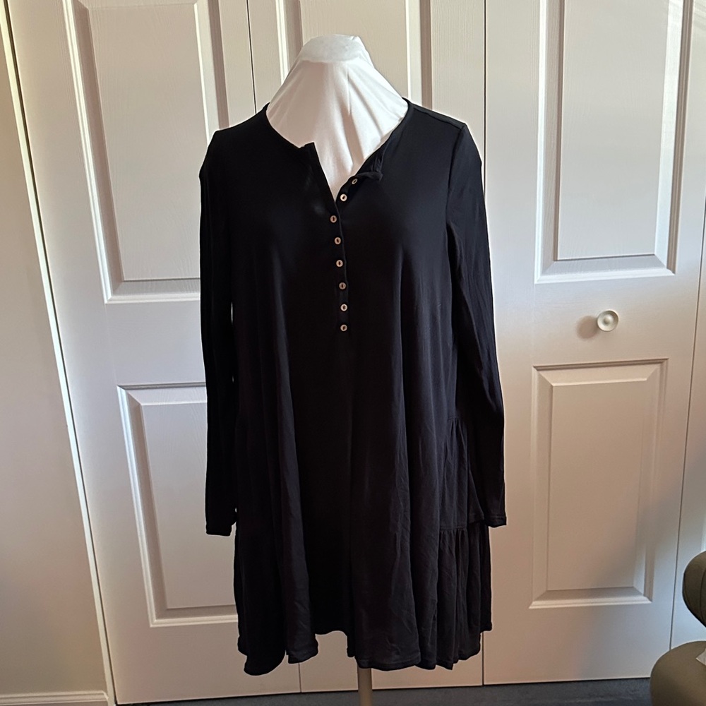 Free People Black Long Sleeve Dress